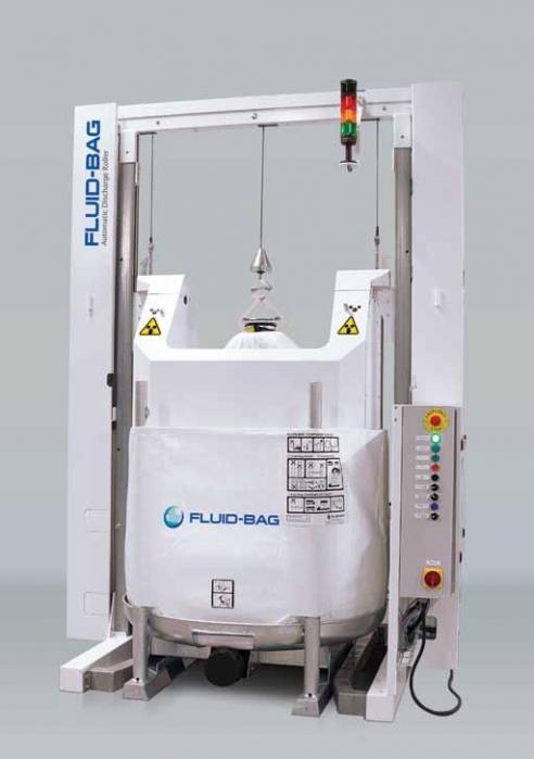 Rodillo de descarga automático para contenedores IBC Fluid-Bag
