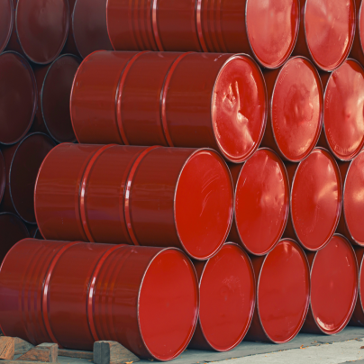55 gallon drums stacked