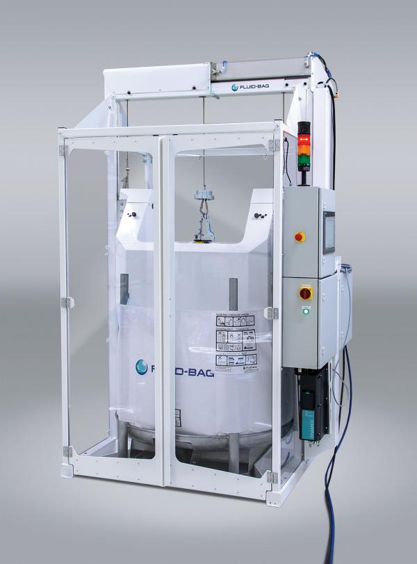 Fluid-Bag Discharge Roller Automatic with safety door
